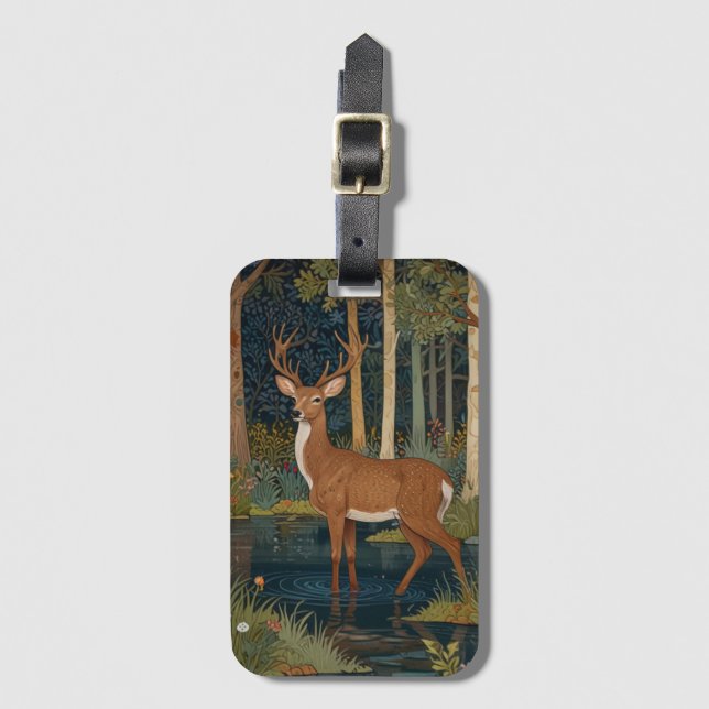 Vintage Wildpflanze Gepäckanhänger (Vorderseite Vertikal)