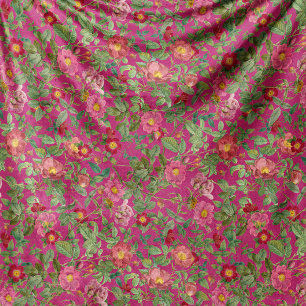 Vintage-Wildrose-Flanelldecke in Himbeerrosa Fleecedecke