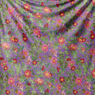 Vintage-Wildrose-Flanelldecke in Lavendel-Lila Fleecedecke