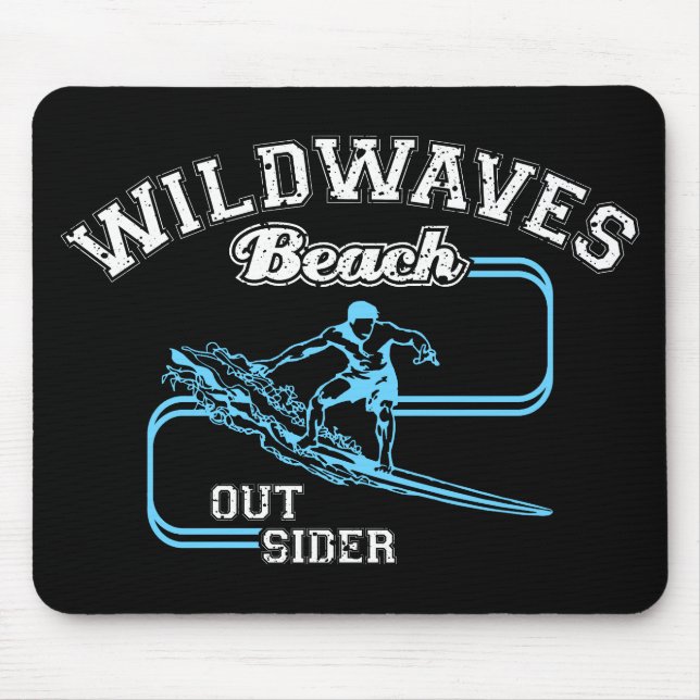 Vintage Wildschweine - Außenschwimmer Mousepad (Vorne)