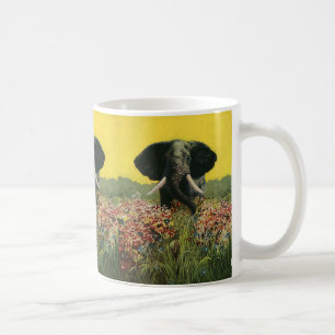 Vintage Wildtiere, Cobra Snake Afrikanischer Elefa Tasse