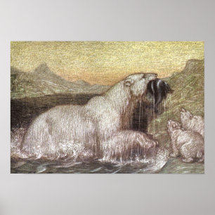 Vintage Wildtiere, Eisbären von Louis Sargent Poster