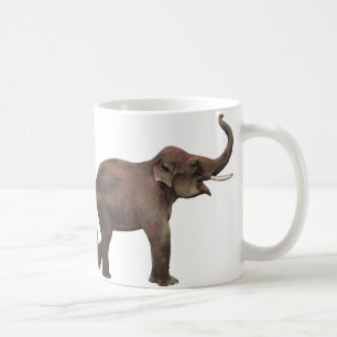 Vintage Wildtiere, Viel Glück-asiatische Elefanten Tasse