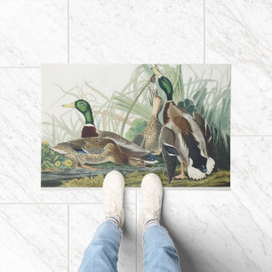 Vintage-Wildtierkunst von Audubon: Stockenten-Ente Fußmatte