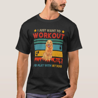 Vintage will trainieren und mit meinem Golden Re s T-Shirt