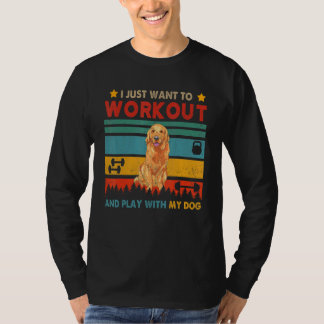 Vintage will trainieren und mit meinem Golden Re s T-Shirt