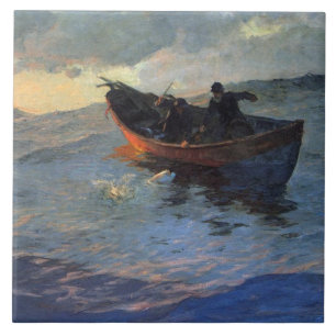 Vintage Willard Metcalf an der Küste von Suffolk Fliese