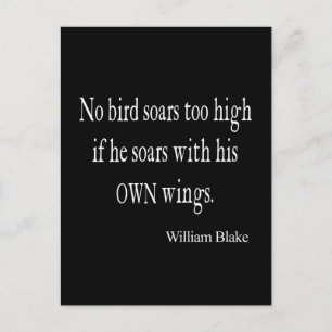 Vintage William Blake Vogel schwingt sich auf eige Postkarte