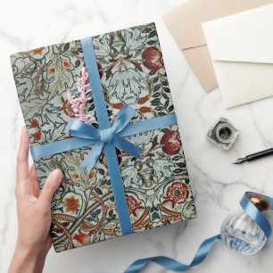 Vintage William Morris Acanthus Portière Floral    Geschenkpapier