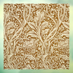 Vintage-William-Morris-Arcadia-Blumen-Kunstdruck Fensteraufkleber