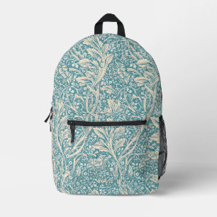 Vintage William Morris Arcadia Floral Nahtlos Bedruckter Rucksack