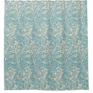 Vintage William Morris Arcadia Floral Nahtlos Duschvorhang