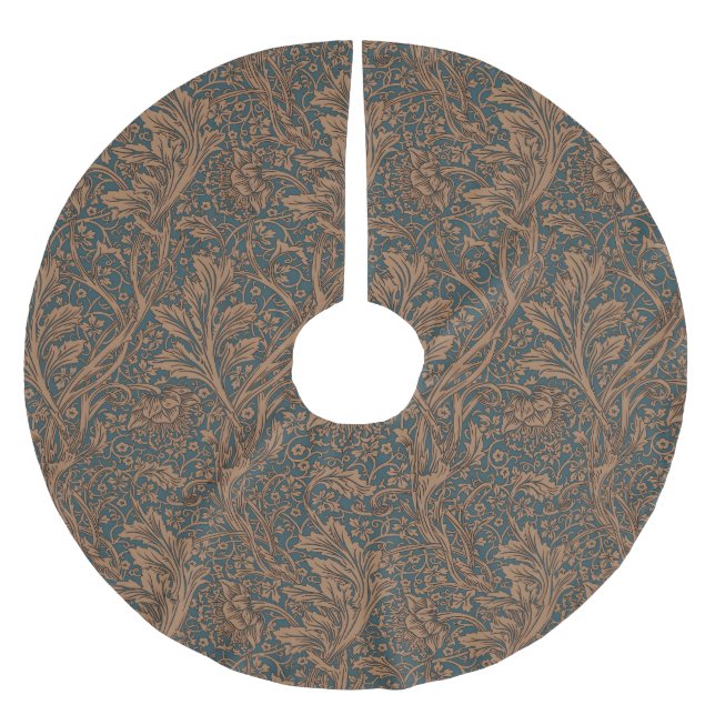 Vintage William Morris Arcadia Nahtlos Polyester Weihnachtsbaumdecke (Vorderseite)