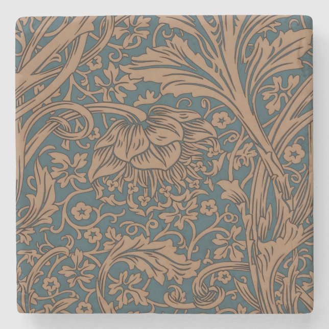 Vintage William Morris Arcadia Nahtlos Steinuntersetzer (Vorderseite)