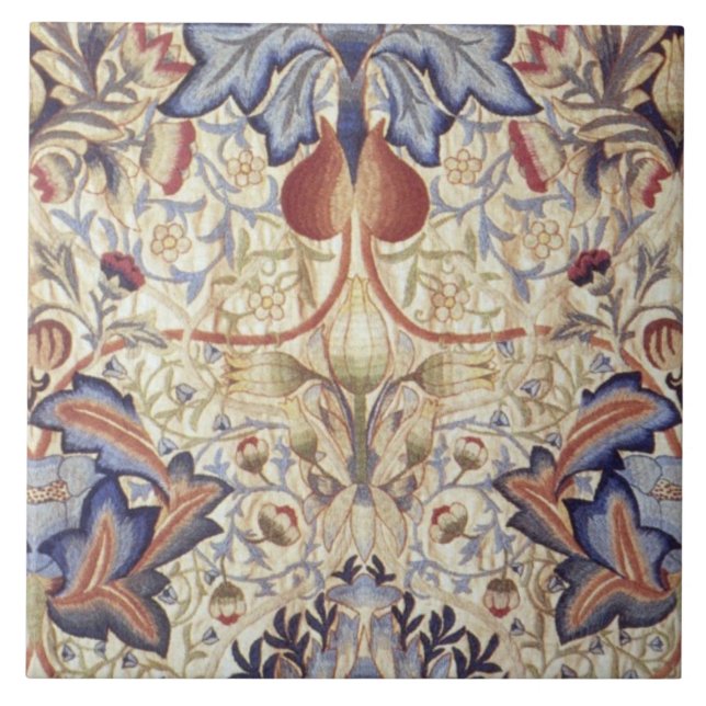 Vintage William Morris Artischocke Fliese (Vorderseite)