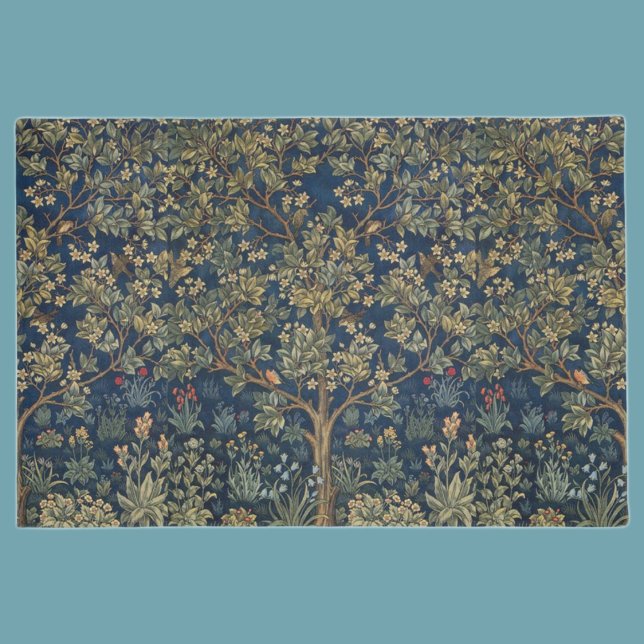 Vintage William Morris–Baum des Lebens  Fußmatte (Von Creator hochgeladen)