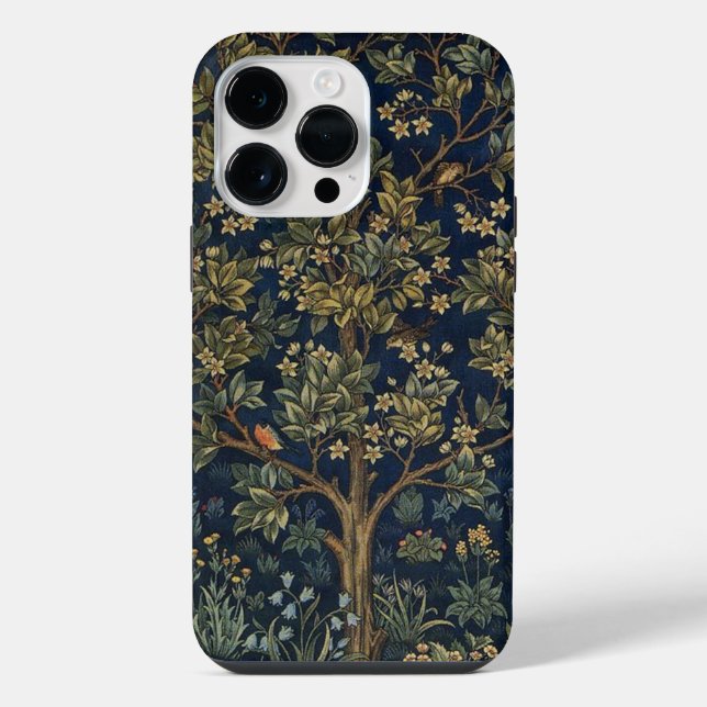 Vintage William Morris–Baum des Lebens  iPhone Hülle (Rückseite)