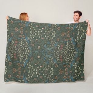 Vintage William Morris Blackthorn Fleecedecke