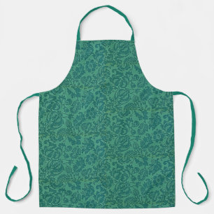 Vintage-William-Morris-Blumenmuster Grün Schürze