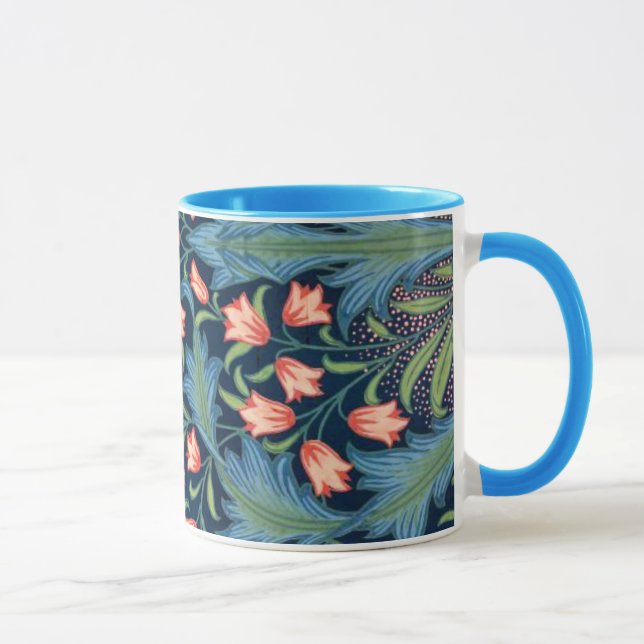 Vintage-William-Morris-Blumenmuster Tasse (Rechts)