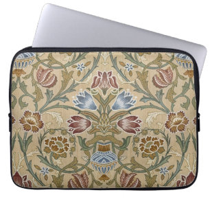 Vintage-William-Morris-Brokat-Symmetrisch-Blumen Laptopschutzhülle