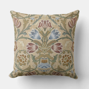 Vintage-William-Morris-Brokat symmetrisch floral Kissen