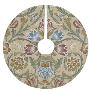 Vintage-William-Morris-Brokat symmetrisch floral Polyester Weihnachtsbaumdecke