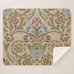 Vintage-William-Morris-Brokat-Symmetrisch-Floral Sherpadecke