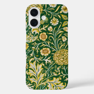 Vintage William Morris Cherwell Grün Blumen Kunst iPhone 16 Hülle