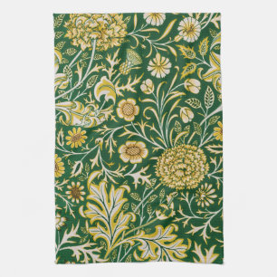 Vintage William Morris Cherwell Grün Blumen Kunst Geschirrtuch