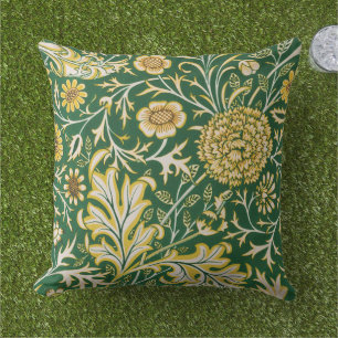 Vintage William Morris Cherwell Grün Floral Art Kissen