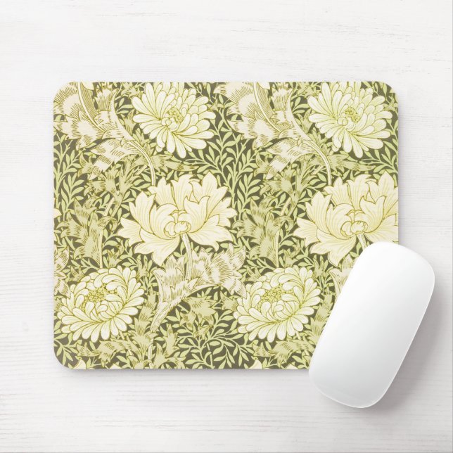 Vintage-William-Morris-Chrysanthemen-Muster Mousepad (Mit Mouse)