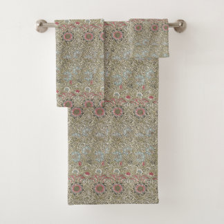 Vintage William Morris Corncockle Blume Badhandtuch Set