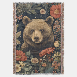 Vintage-William-Morris-Cottage-Core-Bär Decke