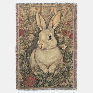 Vintage-William-Morris-Cottage-Tan-Kaninchen Decke