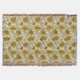 Vintage-William-Morris-Erdfarbener Blumenmuster Decke
