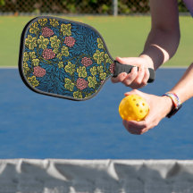 Vintage-William-Morris-Floral-Pickleball-Schläger