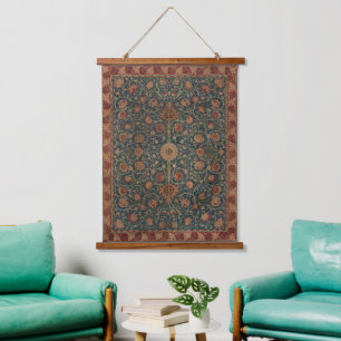 Vintage William Morris Holland Park Wandteppich Mit Holzrahmen