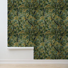 Vintage-William-Morris-Muster Floral Grün Tapete