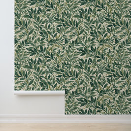 Vintage-William-Morris-Muster Floral Grün Tapete