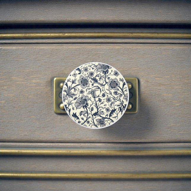 Vintage-William-Morris-Muster Keramikknauf (Von Creator hochgeladen)