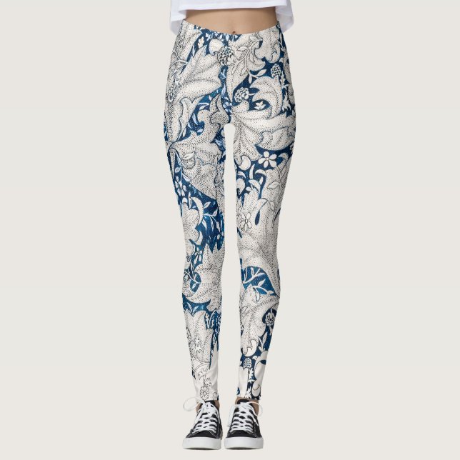 Vintage-William-Morris-Muster  Leggings (Vorderseite)