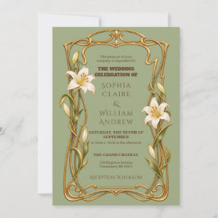 Vintage William Morris Pimpernel Hochzeitseinladun Einladung