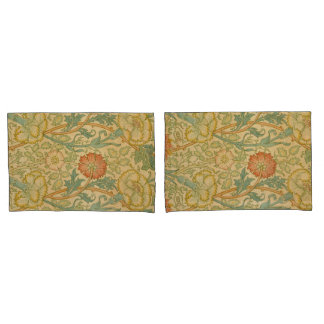 Vintage William Morris Pink und Rose Kissenbezug