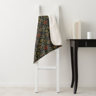 Vintage William Morris Rose und Lilie Sherpadecke