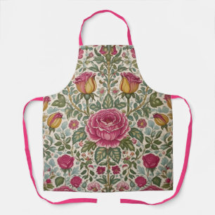 Vintage-William-Morris-Rosen-Blumen-Art Nouveau Schürze