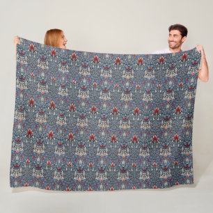 Vintage William Morris Schlangenhaupt-Schachblume  Fleecedecke