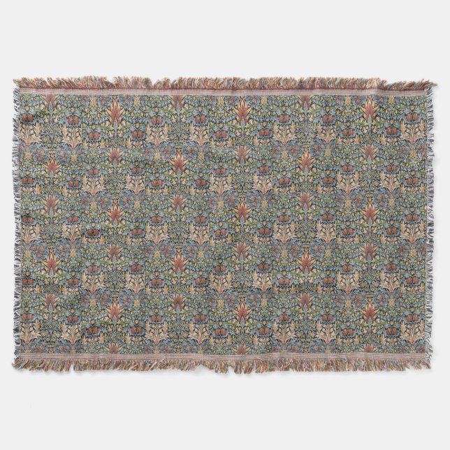 Vintage William Morris Snakehead Decke (Vorderseite)