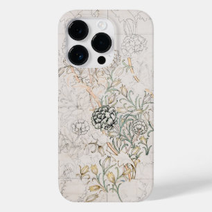 Vintage William Morris Tulpe Pastell Floral Sketch Case-Mate iPhone 14 Pro Hülle