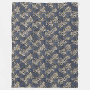 Vintage William Morris Tulpe und Weide Fleecedecke